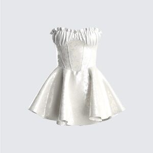 White Satin Corset Dress